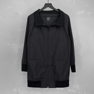 Limi Feu x Yohji Yamamoto Wool Gabardine Black Striped Zip Jacket Women's S